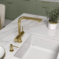 Смеситель для кухни с фильтром для питьевой воды A8977, Золото