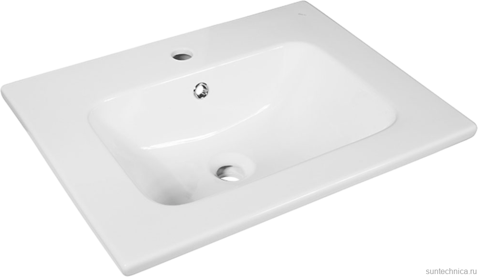 Тумба с раковиной Lemark Romance 60 белая глянцевая