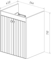 Тумба с раковиной Lemark Romance 60 белая глянцевая Тумба с раковиной Lemark Romance 60 белая глянцевая