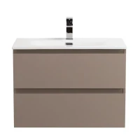 Тумба с раковиной BelBagno Kraft 60 подвесная, матовая бежевая, раковина bb-8099-60