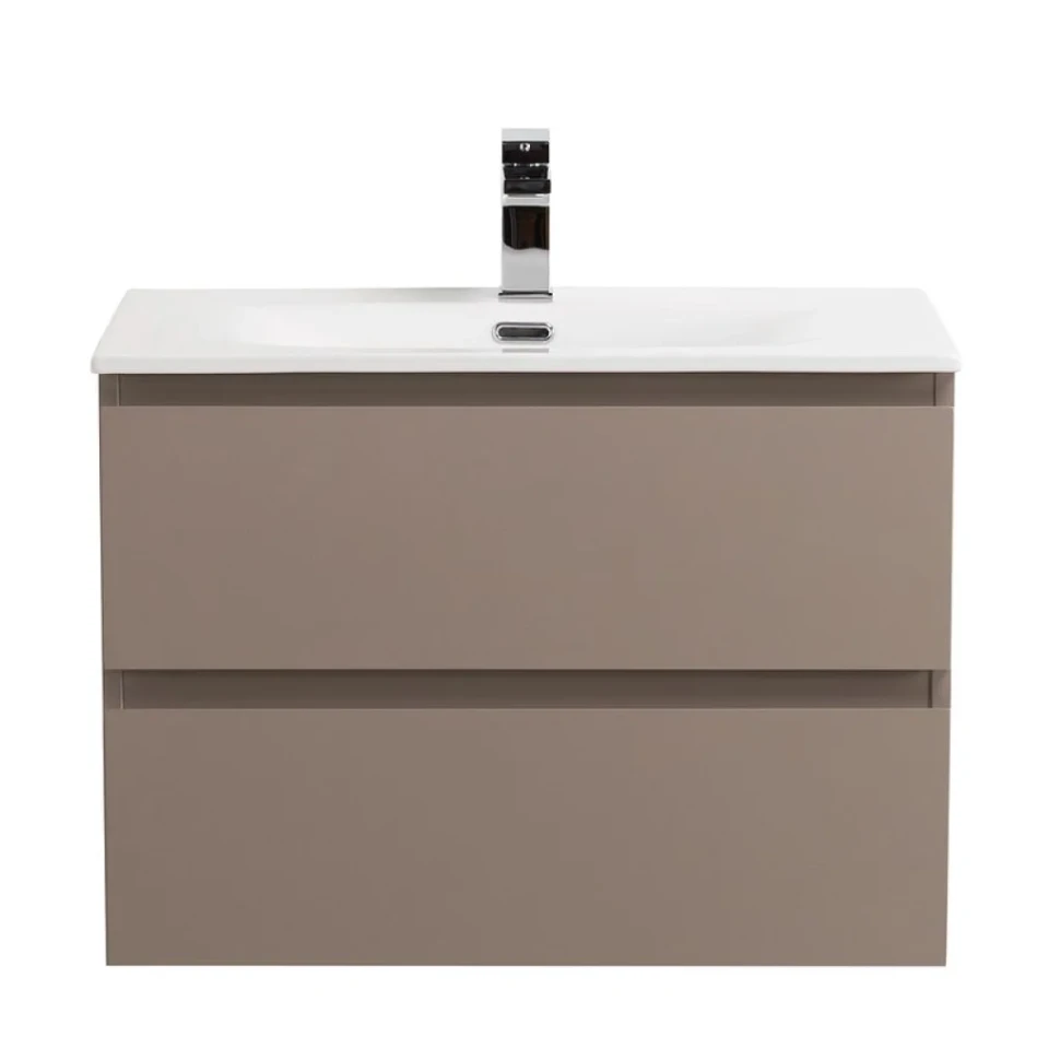 Тумба с раковиной BelBagno Kraft 60 подвесная, матовая бежевая, раковина bb-8099-60