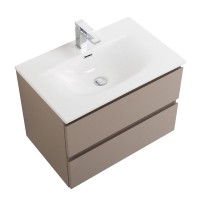 Тумба с раковиной BelBagno Kraft 60 подвесная, матовая бежевая, раковина bb-8099-60