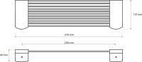 Полка Bemeta Graphit 156102272 metalic gray matt