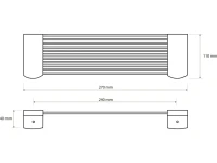 Полка Bemeta Graphit 156102272 metalic gray matt Полка Bemeta Graphit 156102272 metalic gray matt