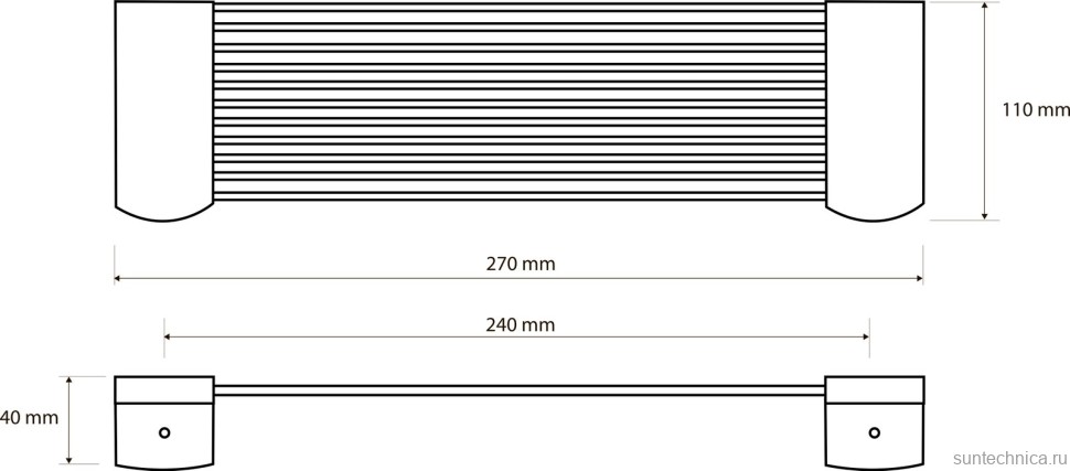 Полка Bemeta Graphit 156102272 metalic gray matt