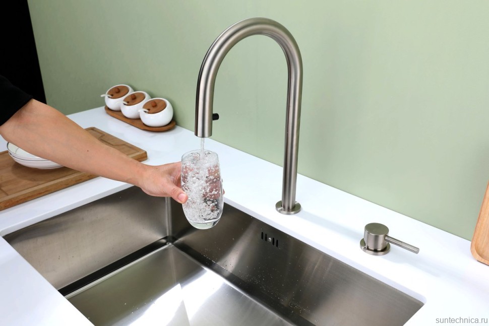 Смеситель для кухни Paulmark Estetica Es218006-BS брашированная сталь