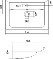 Мебель для ванной комнаты AQUATON Ронда Pro мини 55 дуб соммерсет Мебель для ванной комнаты AQUATON Ронда Pro мини 55 дуб соммерсет