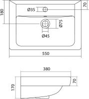 Мебель для ванной комнаты AQUATON Ронда Pro мини 55 дуб соммерсет