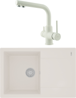 Комплект Мойка Lemark Imandra 760 9910028 жасмин + Смеситель Comfort LM3061PJS жасмин