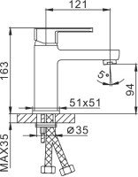 Смеситель для раковины Frap H73 F1073