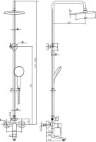 Душевая стойка Aquanet Arctic AF520-72-R-CW