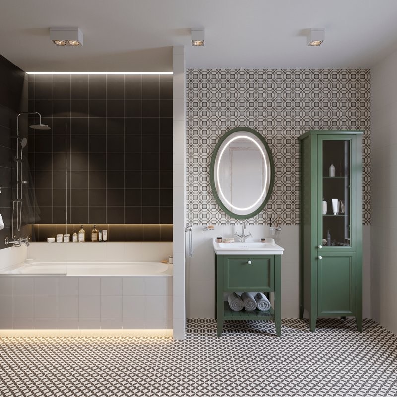Зеркало VitrA Valarte 100 ретро зеленое