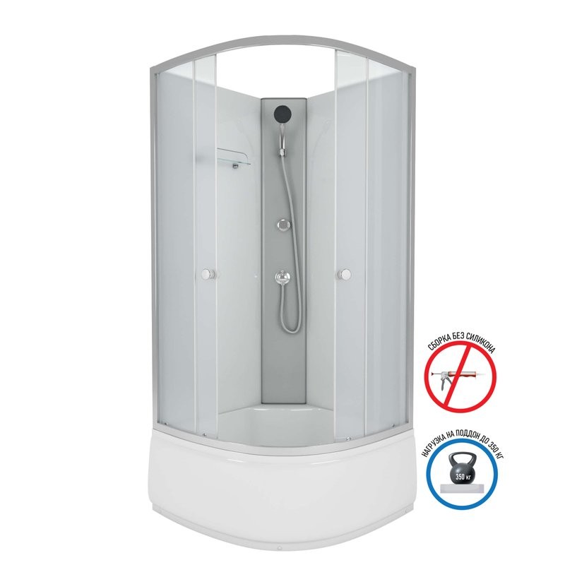 Душевая кабина Niagara Eco E80/40/MT/BK 80х80 см, без крыши