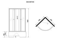 Душевая кабина Niagara Eco E80/40/MT/BK 80х80 см, без крыши
