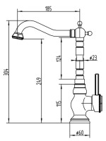 Смеситель для кухни Zorg Antic Antic A 305K-SL