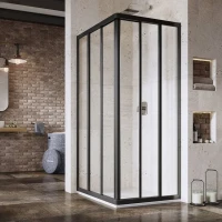 Душевой уголок Ravak Supernova ASRV3-80 Transparent, профиль черный