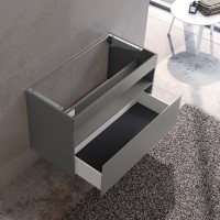 Тумба под раковину Keuco Stageline 32872 100 см, с подсветкой, розеткой и точкой зарядки USB и USB-C, инокс матовый