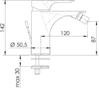 Смеситель для биде Remer Infinity I20DO золотой глянцевый