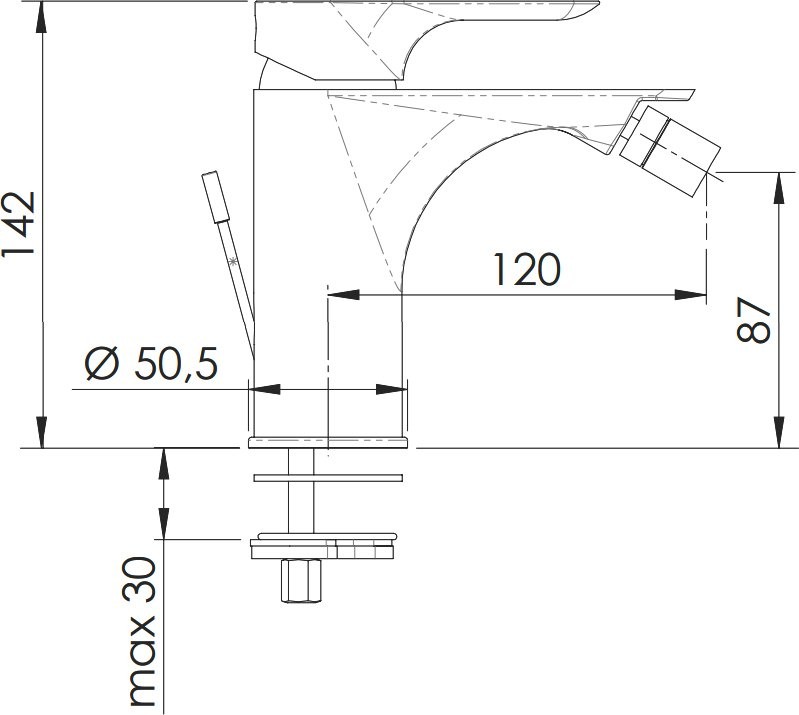 Смеситель для биде Remer Infinity I20DO золотой глянцевый
