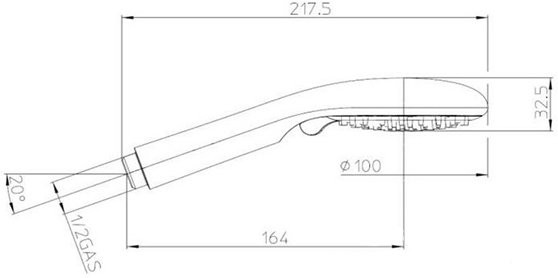 Душевая лейка Bossini Syncronia B00805.030 100 мм, 3 режима, хром