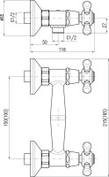 Смеситель для душа Rav Slezak Morava retro MK180.5CMAT