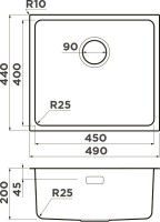 Комплект Мойка Omoikiri TADZAVA 49-U/I светлое золото + Измельчитель Nagare 750
