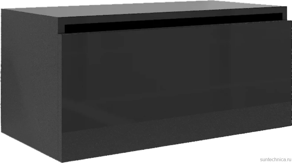 Тумба Armadi Art Flat Valessi Uno-S 80 антрацит глянец