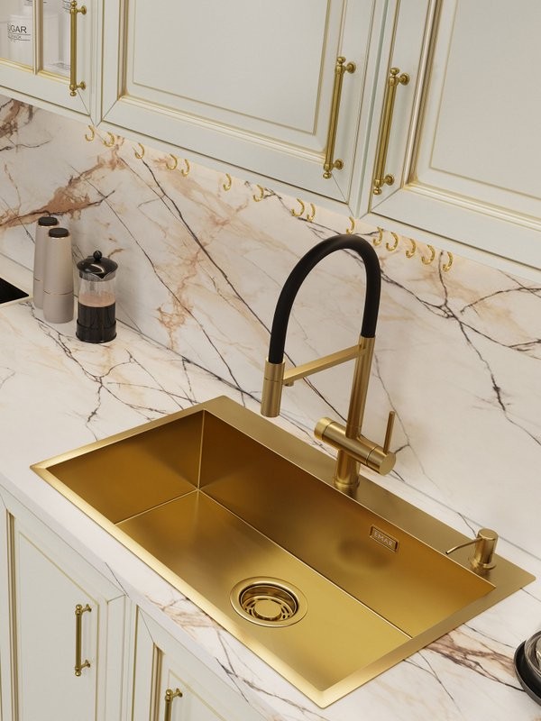 Мойка кухонная Emar PVD A EMB-125A PVD Nano Golden