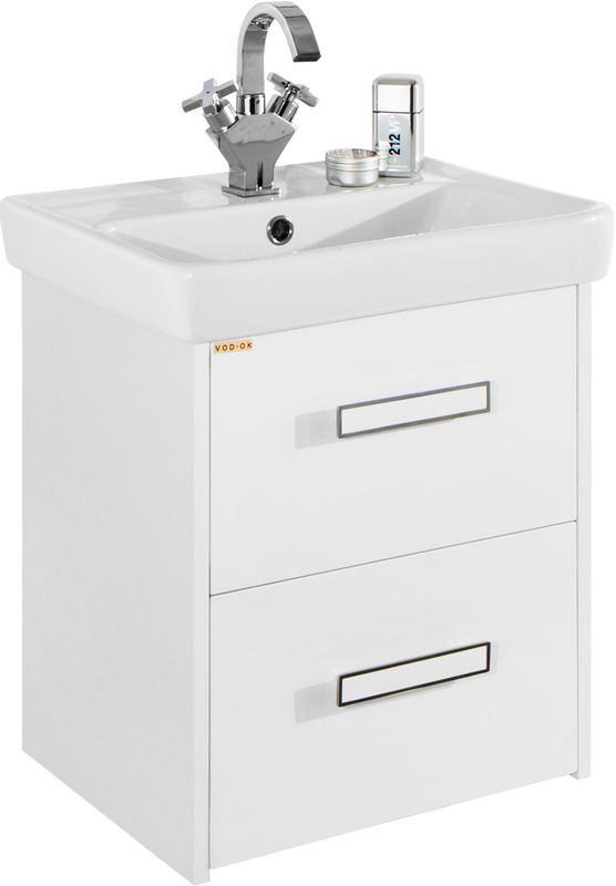 Тумба под раковину Vod-Ok Мона 50 с ящиками, белая