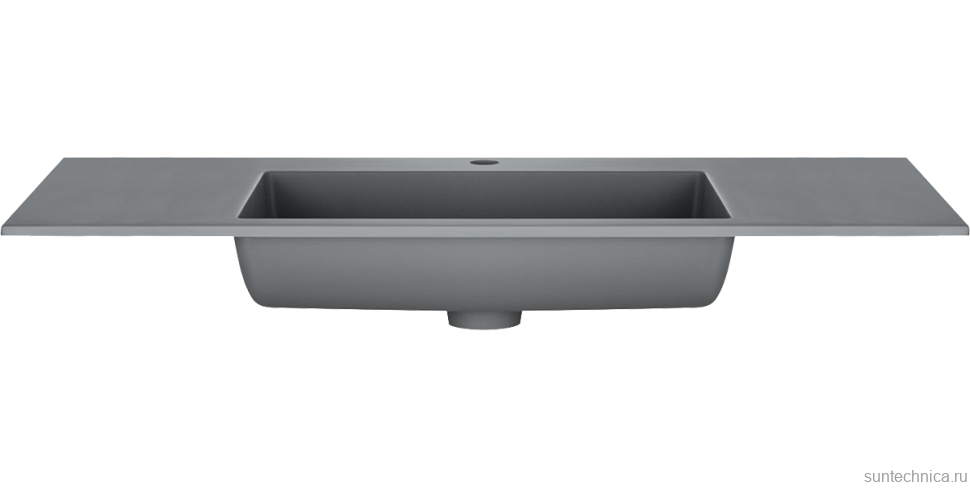 Мебель для ванной комнаты Vincea Luka 100, 2 ящика, дуб табак, с серой раковиной