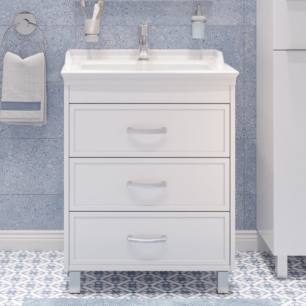 Тумба с раковиной STWORKI Хальмстад 65 белая