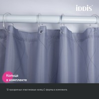 Штора для ванной IDDIS Base BD03P24i11 240х200, серая