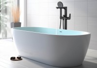 Напольный смеситель для ванны с душем AQUATEK Бетта AQ1145MB С ВНУТРЕННЕЙ ЧАСТЬЮ, матовый черный