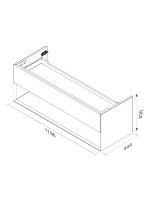 Тумба с раковиной Ravak Lite SD 120 глянцевая белая, раковина Lite XJX01312001 двойная
