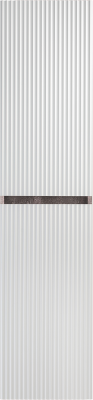 Шкаф пенал для ванной Runo Модена железный камень