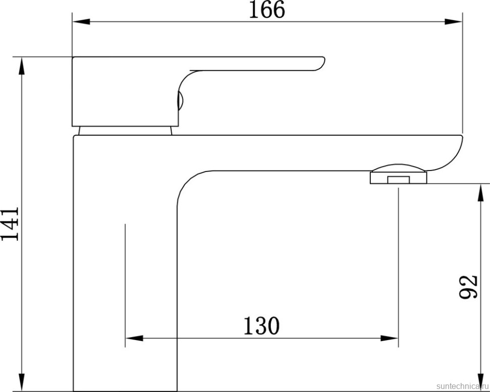 Смеситель для раковины beWash Tiere BVMM1BS357 черный