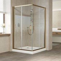 Душевой уголок Vegas Glass ZA Tur Novo 120 05 01 профиль бронза, стекло прозрачное