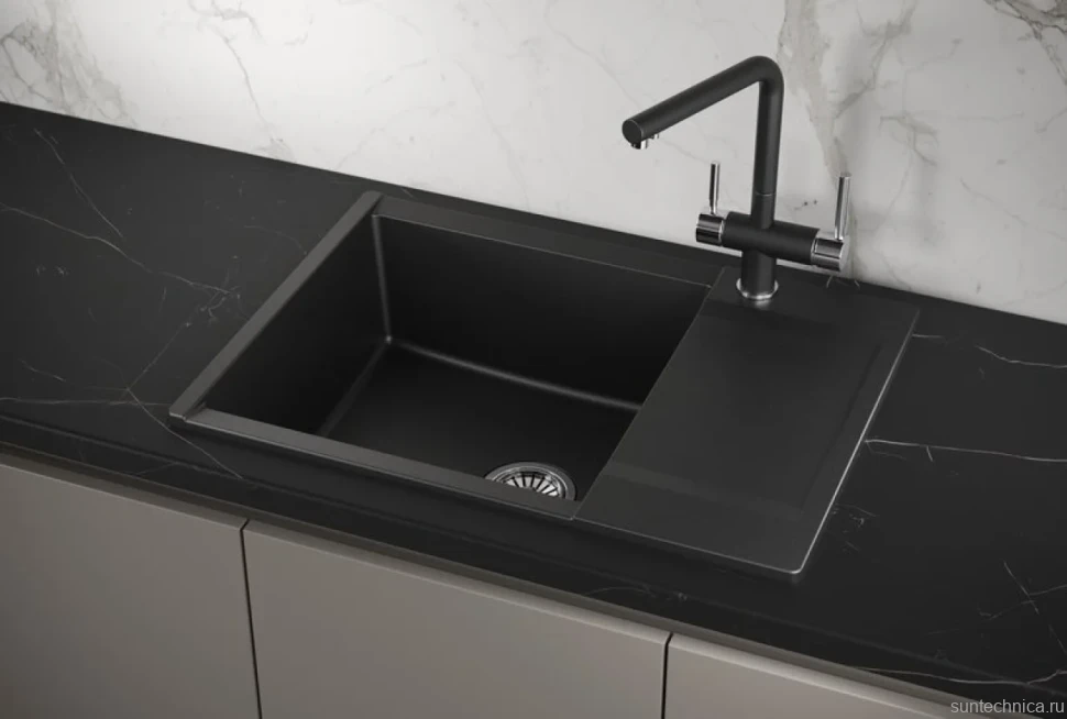 Мойка кухонная Granula Estetica 7003, шварц