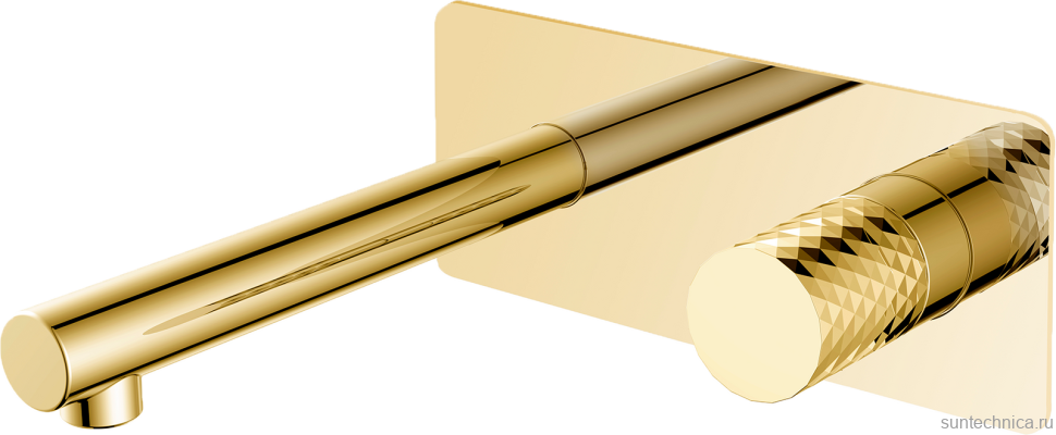 Смеситель для раковины Boheme Stick 125-GG С ВНУТРЕННЕЙ ЧАСТЬЮ, diamond gold