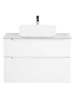 Тумба с раковиной BelBagno Etna 100 2 ящика, со столешницей, bianco lucido