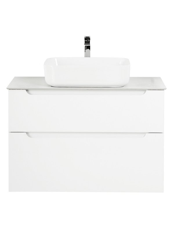 Тумба с раковиной BelBagno Etna 100 2 ящика, со столешницей, bianco lucido