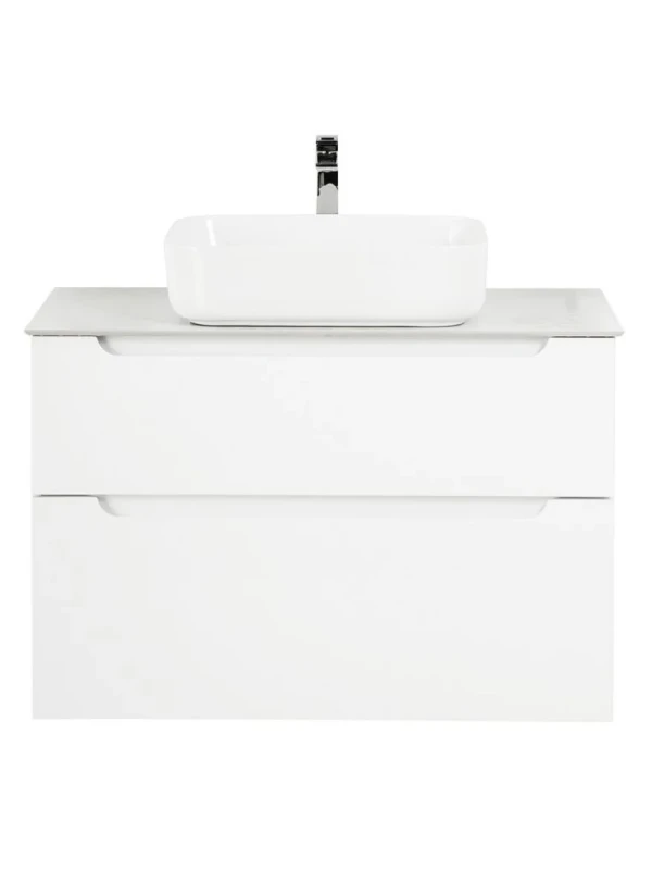 Тумба с раковиной BelBagno Etna 100 2 ящика, со столешницей, bianco lucido