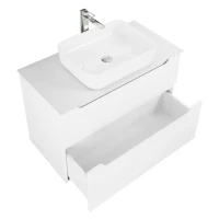 Тумба с раковиной BelBagno Etna 100 2 ящика, со столешницей, bianco lucido
