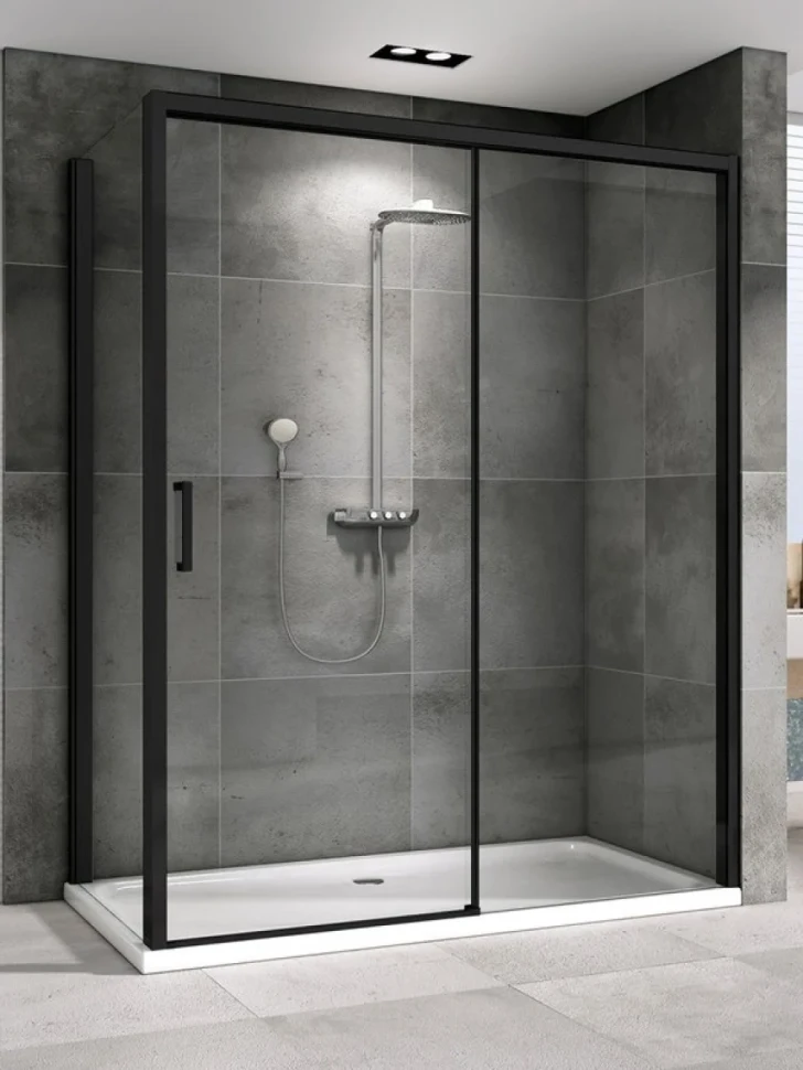 Душевой уголок Abber Komfort AG93120B-S92B 120х90 см, профиль черный, стекло прозрачное