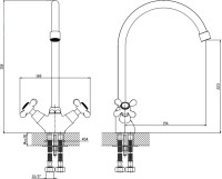 Смеситель для кухни ESKO Vienna VN 06-2 хром