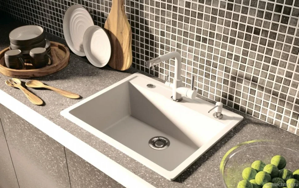 Мойка кухонная Emar Quartz EMQ-1640.Q агат