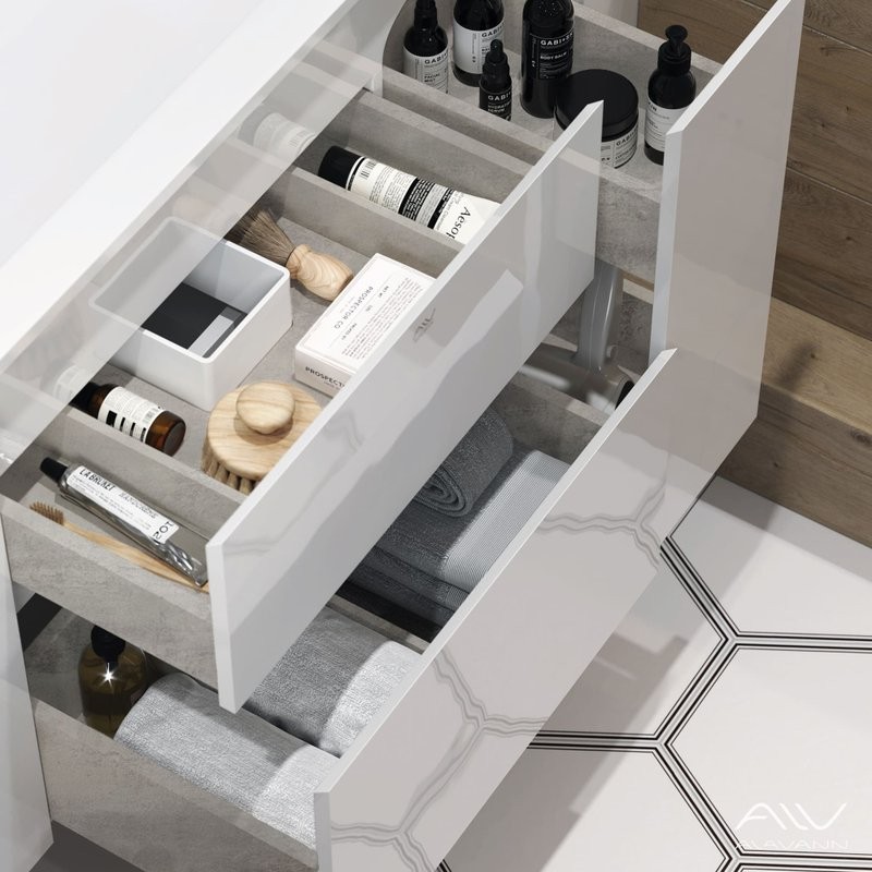 Тумба с раковиной Alavann Eva 100 подвесная, белая