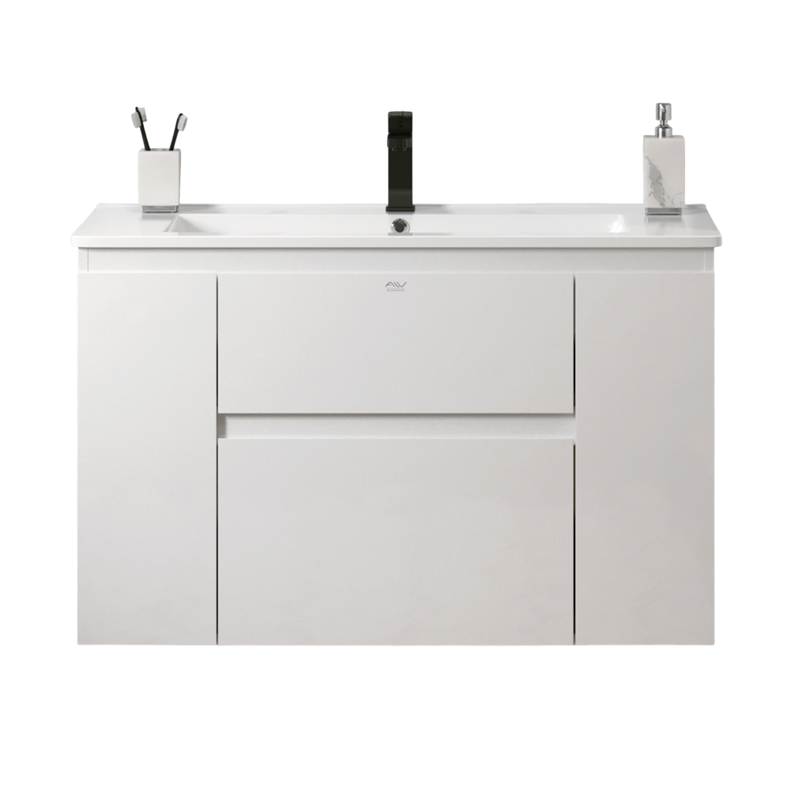 Тумба с раковиной Alavann Eva 100 подвесная, белая