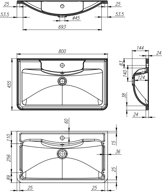 Мебель для ванной комнаты BelBagno Albano 80 подвесная, pino scania