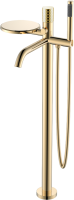 Напольный смеситель для ванны с душем Boheme Stick 129-GG gold diamond gold